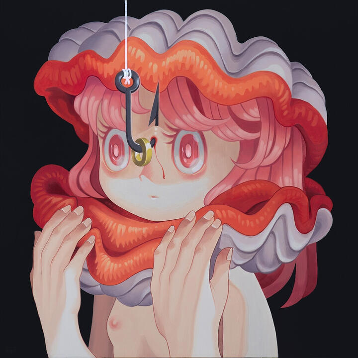 "Clam" 120 x 120 cm oil on linen