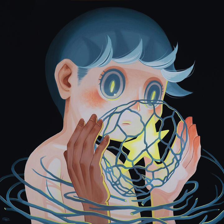 "Cage" 120 x 120 cm acrylic on linen