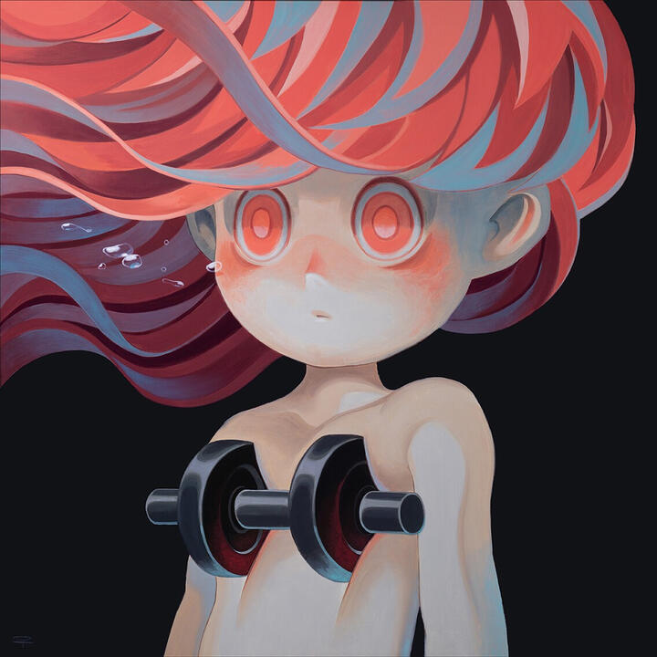 "Weight" 120 x 120 cm oil on linen