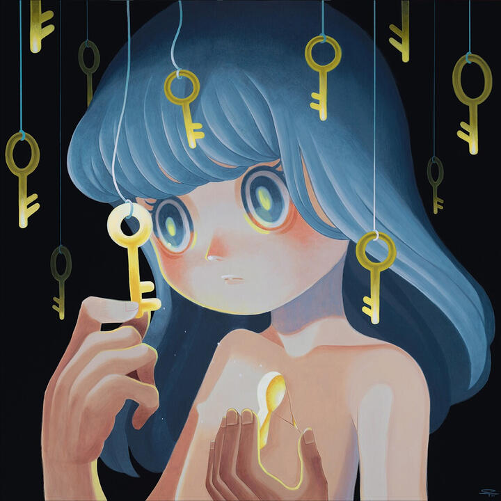 "Key" 120 x 120 cm acrylic on linen