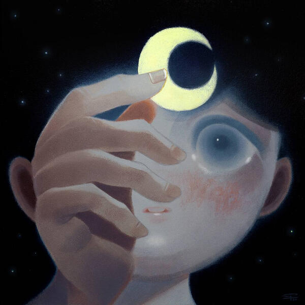 "Caught" 30 x 30 cm oil on canvas