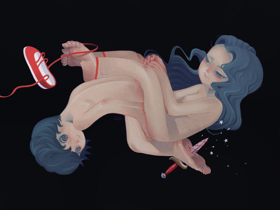 "Gravity" 80 x 60 cm oil on canvas