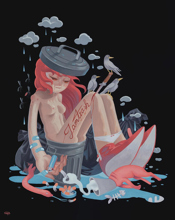 "I Am Trash" 80 x 100 cm oil on canvas