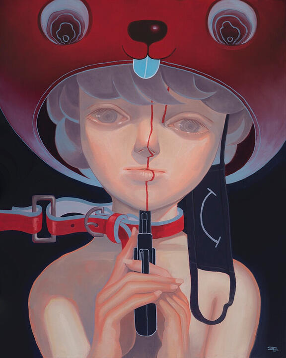 "Wish My Blood Was Blue" 80 x 100 cm oil on canvas