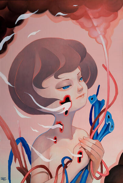 "Billowing Smoke" 40 x 60 cm oil on linen