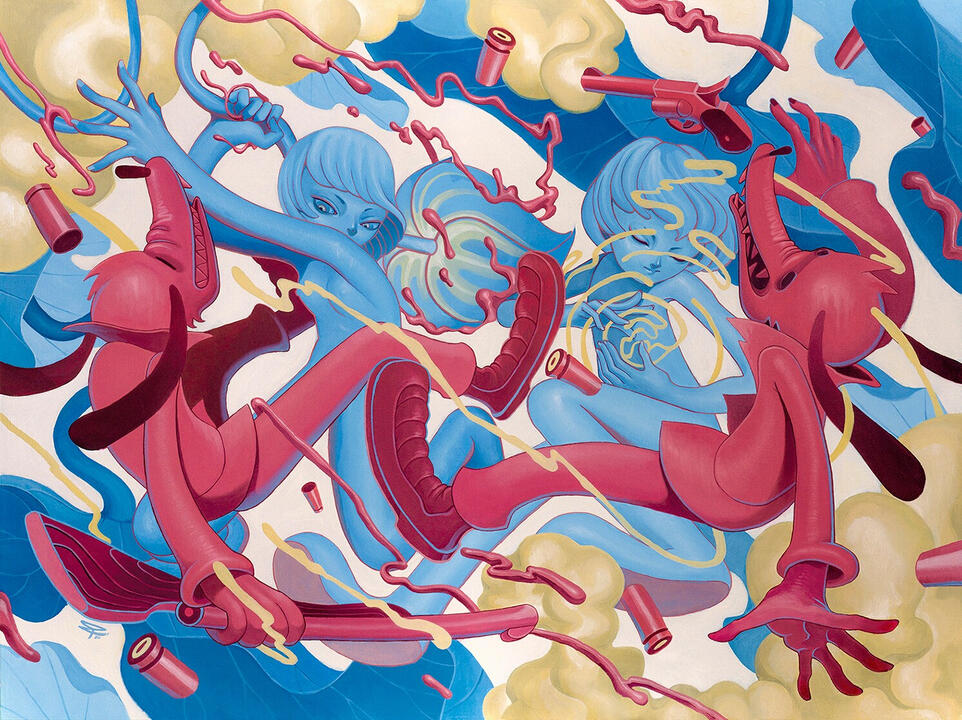 "Voluntary Villains" 80 x 60 cm oil on canvas